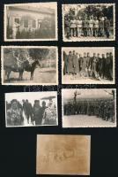 cca 1938-1945 10 db vegyes katonai fotó, némelyik sérüléssel, 5,5×8 és 8,5×10,5 cm