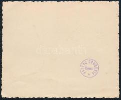 cca 1920-40 Épület fotója, hátoldalán Hattyú Drogéria Kaposvár bélyegzővel, jobb oldalán két apró fo...