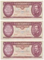 1992. 100Ft (2x sorszámkövető, 1x sorszámközeli: "B224 002855 - B224 002856, B224 002858") T:I Adamo F37