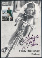 Ferdinand Ferdi Kübler (1919-2016) svájci kerákpár versenyző aláírása képén / autograph signed image