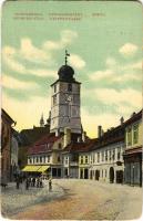 Nagyszeben, Hermannstadt, Sibiu; Reispergasse / Reisper utca, üzlet / street view, shop (kopott sarkak / worn corners)