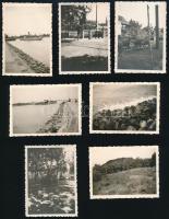 cca 1930-1940 Balatonboglári képek, 7 db fotó, 6×9 cm