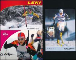 8 db sielő, sifutó sportoló aláírásai / autograph signatures of skier champions