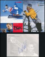 8 db sielő, sifutó sportoló aláírásai / autograph signatures of skier champions