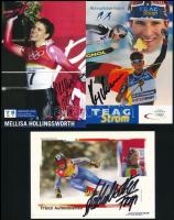 8 db sielő, sifutó sportoló aláírásai / autograph signatures of skier champions