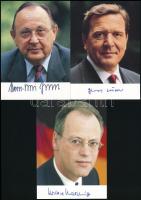 5 politikus: Vladimir Spidla cseh elnök, Günter Verhaugen Eu biztos, Gerhard Schröder német kancellár, Hans-Dientich Genscher német külügyminiszter + 1 aláírása kártyákon
