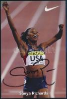 Sanya Richards olimpia bajnok atléta aláírása autogramkártyán / Autograph signature