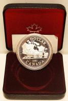 Kanada 1981. 1$ Ag "Vasút" T:PP Eredeti díszdobozban!