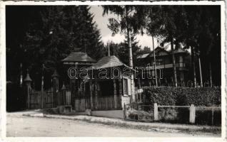 1941 Szováta-fürdő, Baile Sovata; Székelykapu, nyaraló / Poarta secuiasca / traditional Székely gate, Transylvanian folklore, villa (EK)