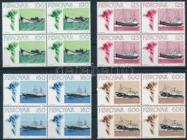 1977 Halászhajók sor négyestömbökben Mi 24-27