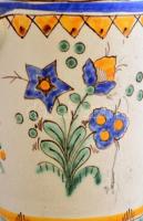 Iparművészeti Vállalatos Gorka kerámia váza. Kézzel festett, jelzett, hibátlan. 19 cm