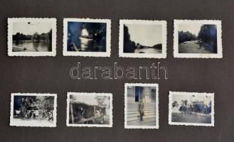 Családi fotóalbum, Drégely, Csábrág vára, Baja, Budapest, Jamboree, nyaralás, stb., 146 db albumba ragasztott, többnyire 6×9 cm-es fotóval