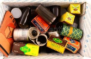 Doboznyi fotónegatív vegyes témában, síkfilm és kisfilm negatívok