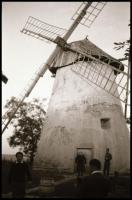 Szélmalom Magyarországon, 5 db negatív, tekercsben / windmill, 5 photo negatives