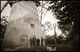 Szélmalom Magyarországon, 5 db negatív, tekercsben / windmill, 5 photo negatives