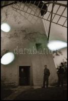 Szélmalom Magyarországon, 5 db negatív, tekercsben / windmill, 5 photo negatives