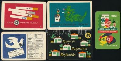 cca 1960-1970 12 db reklámos kártyanaptár