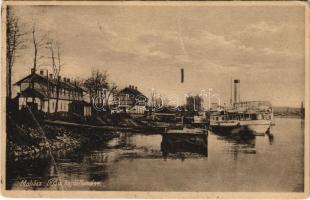 1936 Mohács, DDSG Hajóállomása, "Carl Ludwig" gőzhajó. Pollák Róbert kiadása (EB)
