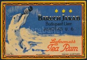 Baruch Jakab Legfinomabb Tea Rum italcímke