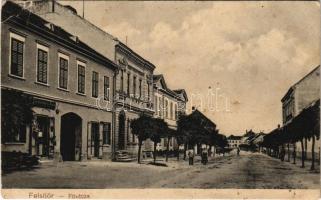 Felsőőr, Oberwart; Fő utca, Fliegenschnee János üzlete, Gyógyszertár / main street, shop of Fliegenschnee, pharmacy (Rb)