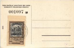 Budapest VI. Andrássy út 25. A magyar levélbélyeg 50 éves jubileumára kiadott emléklap, Levélbélyegg...