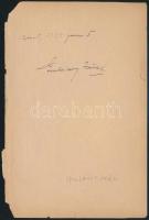 1934 P. Gulácsy Irén (1894-1945) írónő autográf aláírása lapon