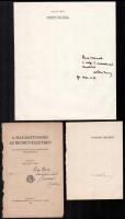 Takáts Gyula, Keszi Imre és Kallós Ede autográf aláírásai könyvekből kitépett lapon