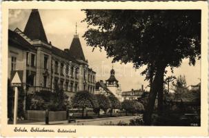 1942 Sluknov, Schluckenau; Schule / school. Verlag Heinr. Haase