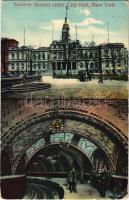 1910 New York, Subway Station under City Hall (EK)