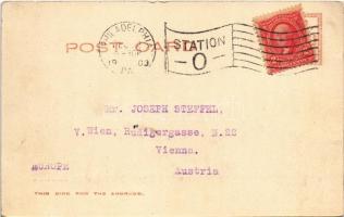 1903 Philadelphia, Pennsylvania R. R. Depot, tram. National Art Views Co. No. 256. (EK)