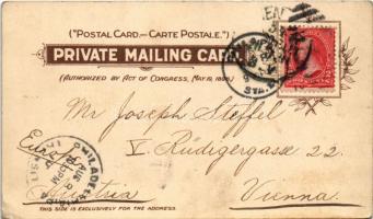 New York, Brooklyn, Entrance to Ocean Parkway, Prospect Park, bicycle, horse. Raphael Tuck & Son...