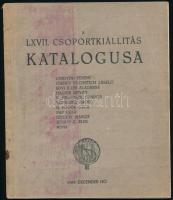1929 LXVII. csoportkiállítás katalógusa. Fűzésnél szétvált.