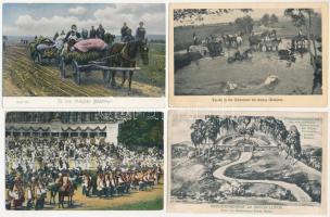 4 db RÉGI galíciai népviseletes képeslap / 4 pre-1945 Galician folklore postcards