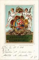 1899 (Vorläufer) Koenigreich: Ungarn. / Magyar királyi címer / The Kingdom of Hungary, coat of arms. Kunstverlag Paul Kohl No. 9. litho (EK)