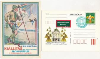 2 db MODERN magyar cserkész motívum képeslap / 2 modern Hungarian scout motive postcards