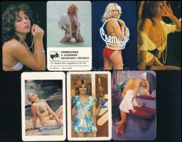 12 db nőket ábrázoló, részben erotikus kártyanaptár