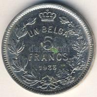 Belgium 1933. 5Fr belga felirattal T:2-/3 ph.