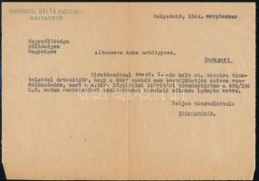 cca 1930-1940 Vegyes Galyatetővel kapcsolatos tétel: tájékoztató levél, 3 db fotólap