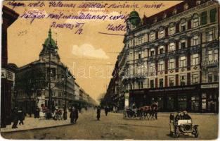 1923 Budapest VI. Andrássy út, Pesti Hazai Első Takarékpénztár Egyesület, automobil, Sparber Testvérek üzlete (EK)
