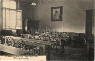 1914 Keszthely, Erzsébet intézet belső, kézimunkaterem. Mérei (EK)
