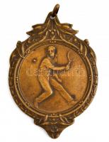 1928 Egyéni tenisz I. helyezett (férfi) érme, réz keretben, 7×5 cm