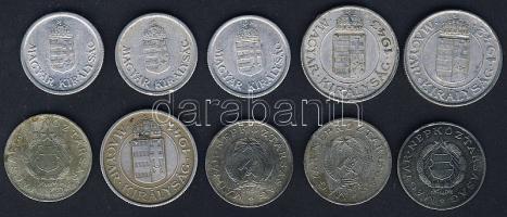 1941-66. 1P (3x), 2P (3x), 2Ft (4x) mindegyik klf évszámmal! T:2/3,3,3/4 Összesen 10db!