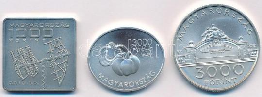 2012. 1000Ft "MASAT-1, az első magyar műhold" + 2012. 3000Ft Ag "Szent-Györgyi Albert...