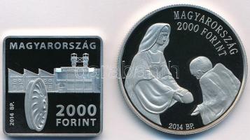 2014. 2000Ft Cu-Ni "Ganz Ábrahám" + 2000Ft Cu-Ni "Magyar Máltai Szeretetszolgálat 25....