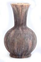 XX. sz. eleje: Zsolnay csurgatott mázas váza. Jelzett, hibátlan. m: 19 cm
