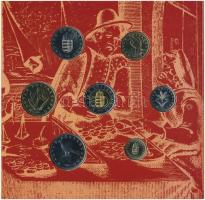 2001. 1Ft-100Ft (7xklf) forgalmi sor dísztokban, "Magyarország pénzérméi" sorozat T:BU Ada...