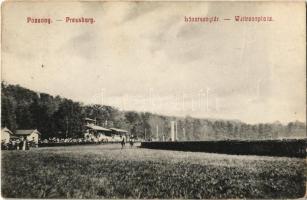 1913 Pozsony, Pressburg, Bratislava; Lóversenytér, lóverseny / Wettrennplatz / horse racing, horse racecourse (EK)