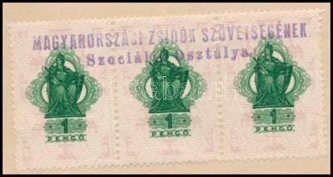 1944 A Magyar Izraeliták Pártfogó Irodája levélpapírján a Magyarországi Zsidók Szövetségének Szociál...