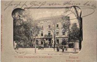 Budapest VII. Dr. Glück vízgyógyintézete és szanatóriuma, Városliget fasor 11. Divald. K. Art Nouveau