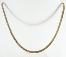 Ezüst(Ag) lapos, kígyó nyaklánc, jelzett, h: 47 cm, nettó: 12,47 g